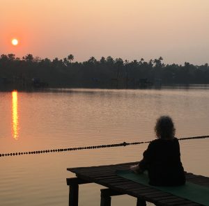 Hils watching the sunrise