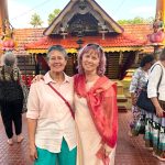 Yoga students visiting a Shiva Temple in Kerala
